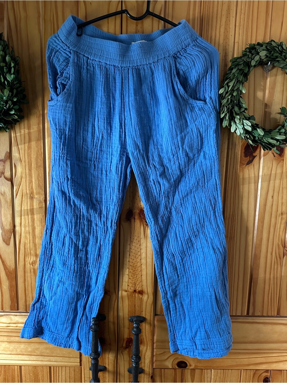 Rip Curl Blue Cropped Lightweight Gauze Pants